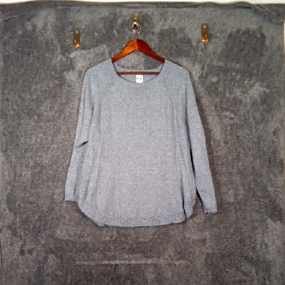 NIC+ZOE Sweaters - Nic+Zoe Blue Gray Crew Neck Sweater Womems 1X